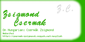 zsigmond csermak business card